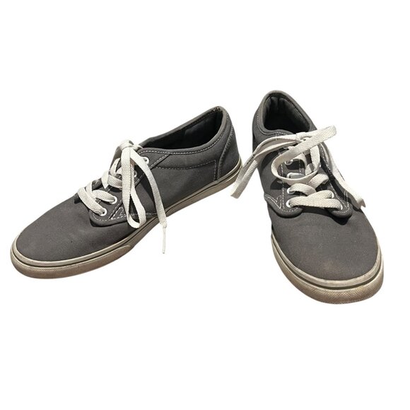 Vans Women's 8 Grey Canvas Sneaker Slim Gym‎ Shoe Skater Casual Comfortable - Picture 1 of 10